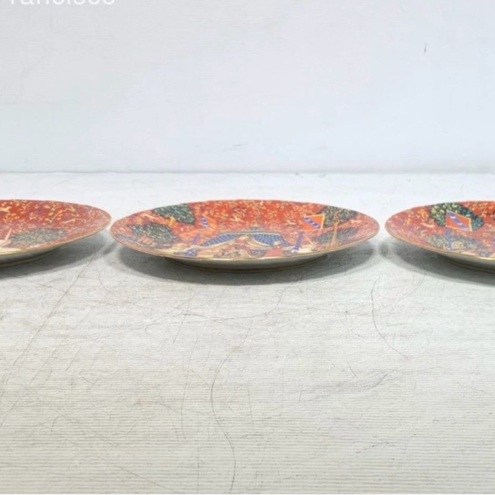 Robert Haviland & Parlon Vibrant Orange Ceramic Plates